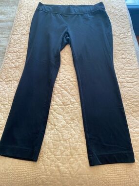Lands' End Black Starfish Slim Leg Leggings, Women’s Size Petite Large